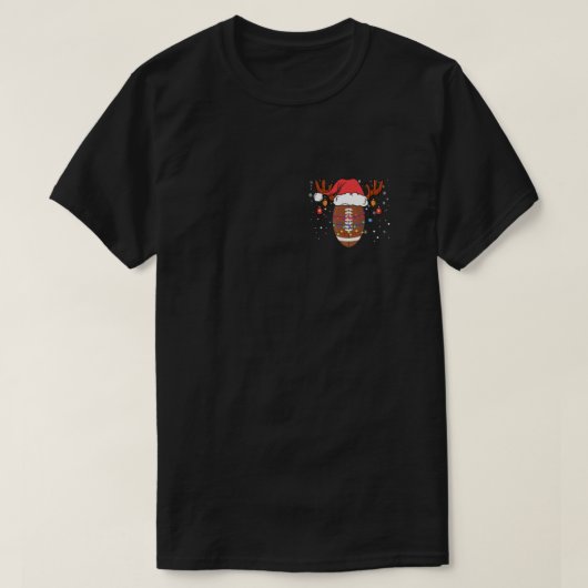 Funny Football Reindekerstman T-shirt (Design voorkant)