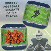 Funny Football Snack Game Day Party Paper Plate Papieren Bordje