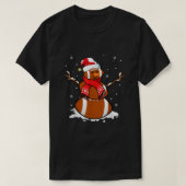 Funny Football Snowman-kerstpyjama T-shirt (Design voorkant)