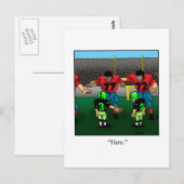 Funny Football Spelers Briefkaart (Voorkant / Achterkant)