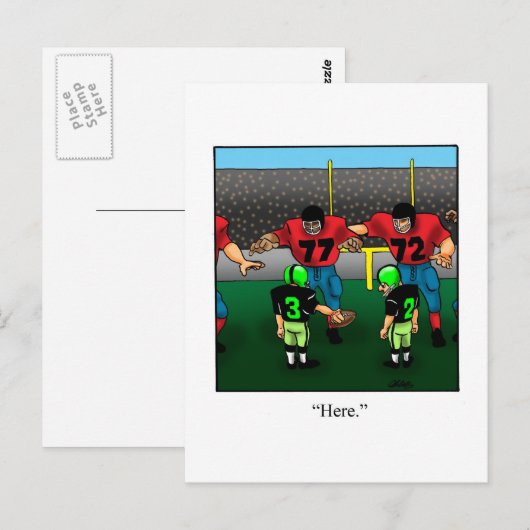 Funny Football Spelers Briefkaart (Voorkant / Achterkant)