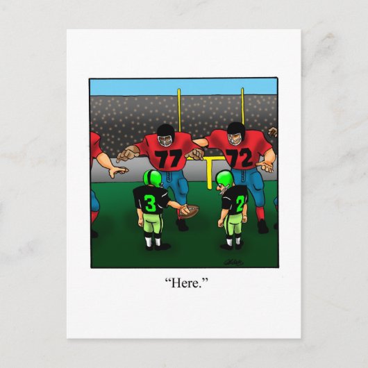 Funny Football Spelers Briefkaart (Voorkant)