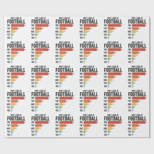 Funny Football Sport Waarom ik verlies bij Rugby G Cadeaupapier (Vlak)