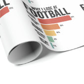 Funny Football Sport Waarom ik verlies bij Rugby G Cadeaupapier (Rol Hoek)