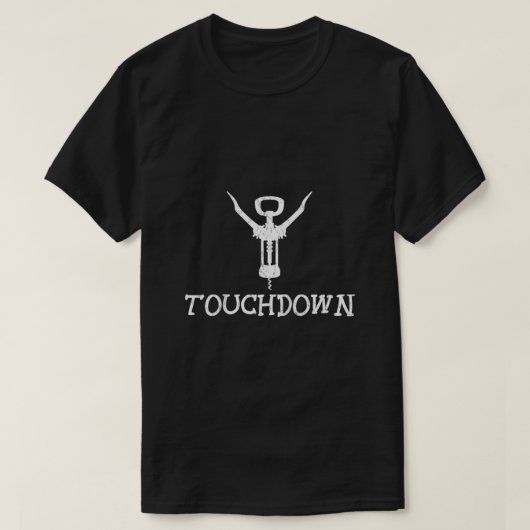 Funny Football Touchdown Wine Bottle Open Raglan T-shirt (Design voorkant)