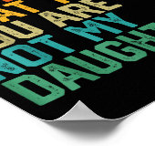 Funny For Father Dad From Daughter Father's Day Da Poster (Hoek)