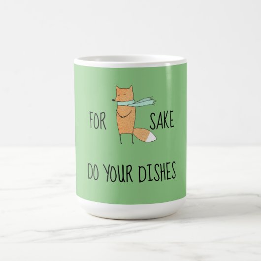 Funny for Fox Sake do Dishes Koffiemok (Center)