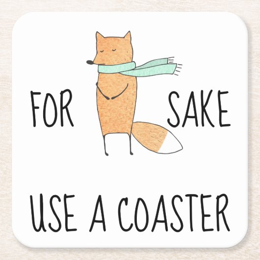 Funny for Fox Sake Gebruik een Onderzetter (Voorkant)