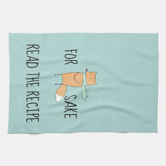 Funny for Fox Sake Read Recipe Kitchen Towel Theedoek (Horizontaal)