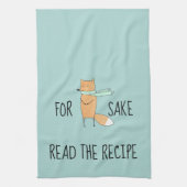 Funny for Fox Sake Read Recipe Kitchen Towel Theedoek (Verticaal)
