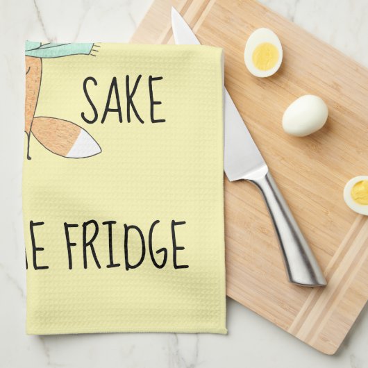 Funny for Fox Sake sluit de vriend. Theedoek (Quarter Fold)