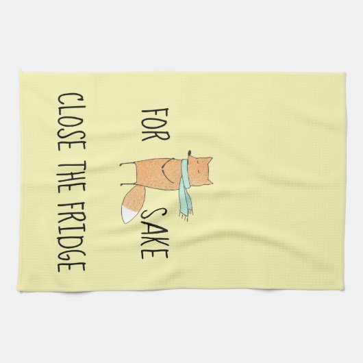 Funny for Fox Sake sluit de vriend. Theedoek (Horizontaal)