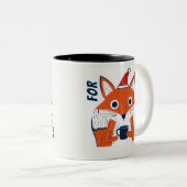 Funny for Fox Sake Tweekleurige Koffiemok (Voorkant rechts)