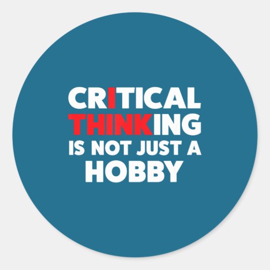 Funny For Skeptics - Critical Thinking Quotes Scie Ronde Sticker (Voorkant)