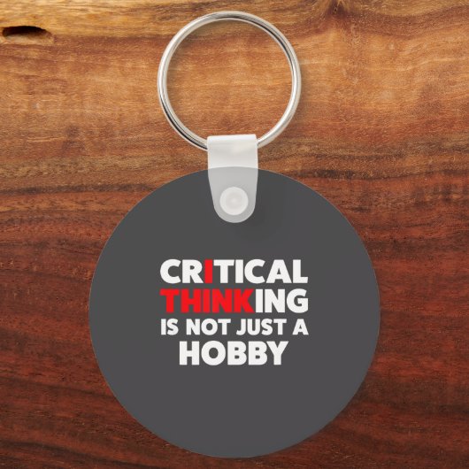 Funny For Skeptics - Critical Thinking Quotes Scie Sleutelhanger (Voorkant)