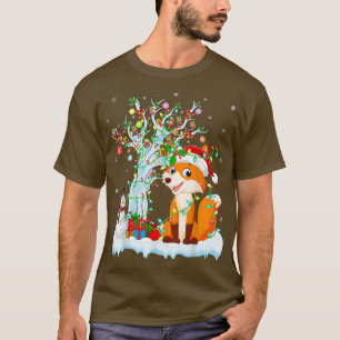 Funny for Xmas Tree Lighting Santa Hat voor Kerstm T-shirt