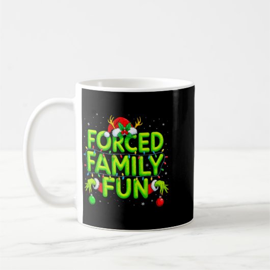 Funny Forced Family Fun Christmas Holiday Shirt Me Koffiemok (Links)