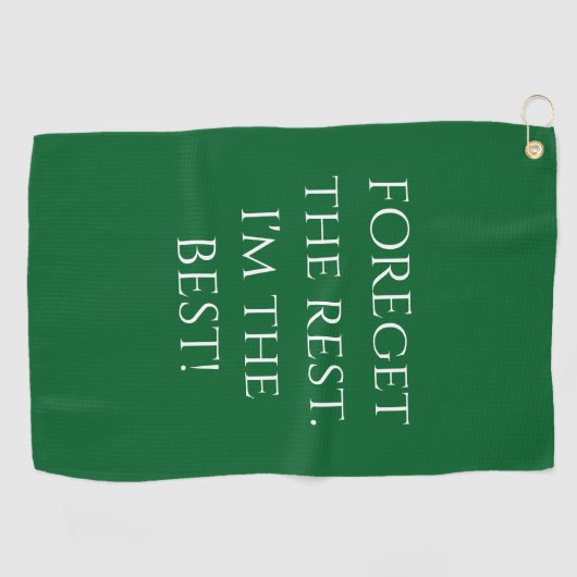 Funny FOREget the Rest Quote Green Golfhanddoek (Horizontaal)