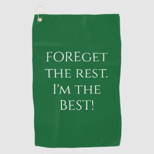 Funny FOREget the Rest Quote Green Golfhanddoek