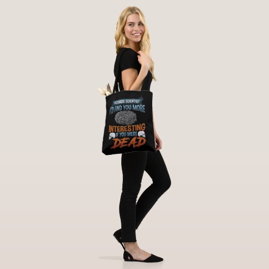 Funny Forensic Science Police rechercheur Quote Tote Bag (Op model)