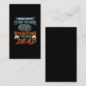 Funny Forensic Science Police rechercheur Quote Visitekaartje (Voorkant / Achterkant)