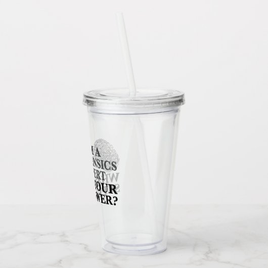 Funny Forensics Expert Acryl Drinkbeker (Links)