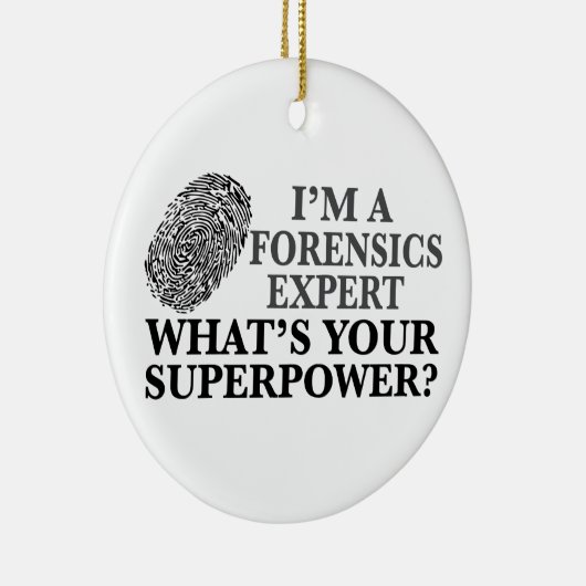 Funny Forensics Expert Keramisch Ornament (Rechts)