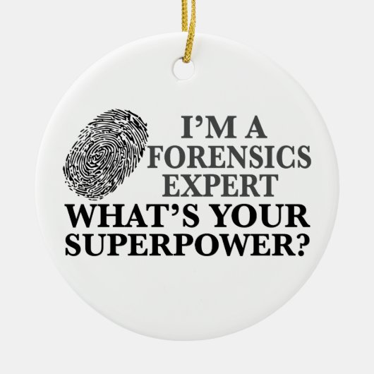 Funny Forensics Expert Keramisch Ornament (Voorkant)