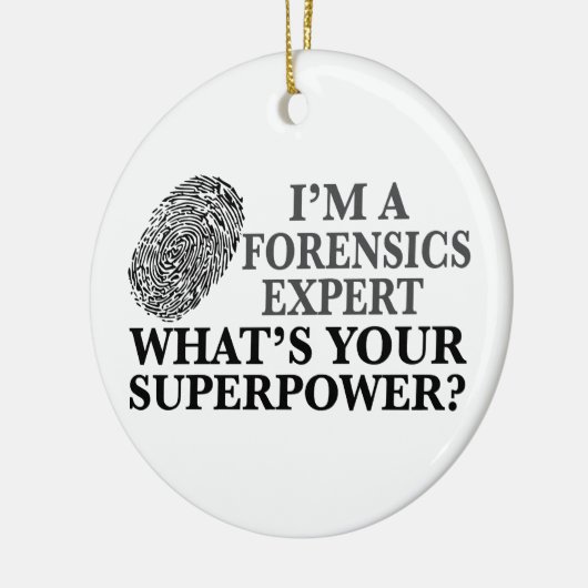 Funny Forensics Expert Keramisch Ornament (Links)