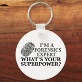 Funny Forensics Expert Sleutelhanger (Achterkant)