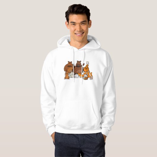 Funny Forest Animals Hoodie (Voorkant volledig)