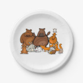 Funny Forest Animals Papieren Bordje (Voorkant)