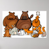 Funny Forest Animals Poster (Voorkant)