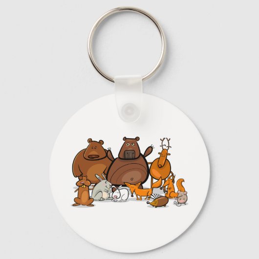 Funny Forest Animals Sleutelhanger (Voorkant)