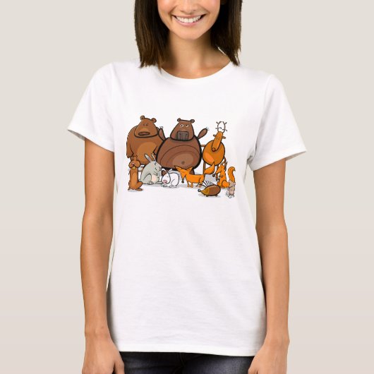 Funny Forest Animals T-shirt (Voorkant)