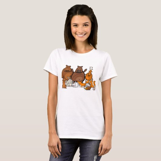Funny Forest Animals T-shirt (Voorkant volledig)