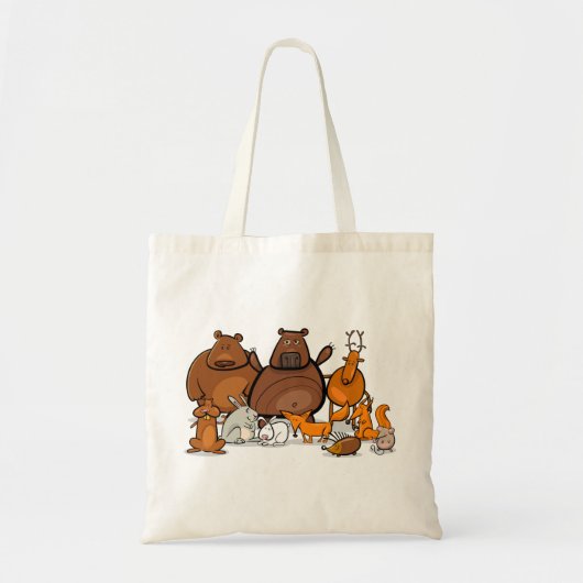 Funny Forest Animals Tote Bag (Voorkant)