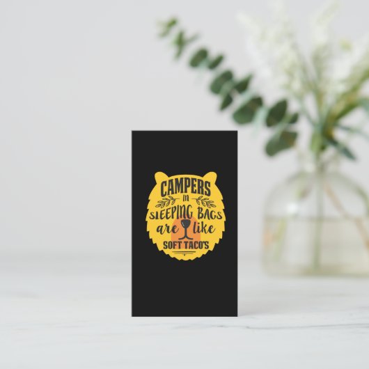 Funny Forest Beer Camping Hiking Quote Gift Visitekaartje (Staand voorkant)