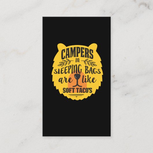 Funny Forest Beer Camping Hiking Quote Gift Visitekaartje (Voorkant)