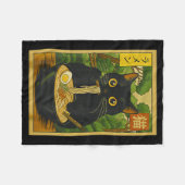 Funny Forest Ramen Cat Japanese Noodle Kitten  Fleece Deken (Voorkant (Horizontaal))