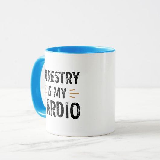 Funny Forestry is my Cardio - forest Gift Mok (Voorkant links)