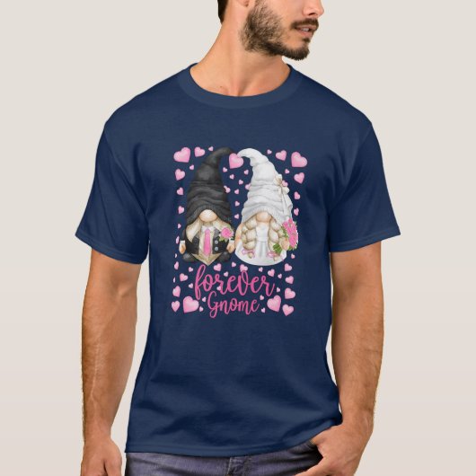 Funny Forever Gnome - Unique Wedding Gnomies Bride T-shirt (Voorkant)