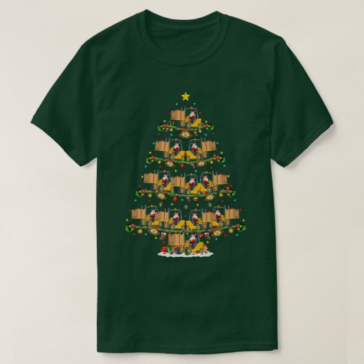 Funny Forklift Lover Matching Santa Forklift Chris T-shirt (Design voorkant)
