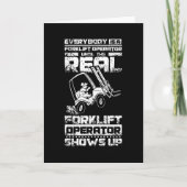 Funny Forklift Operator Kaart (Voorkant)