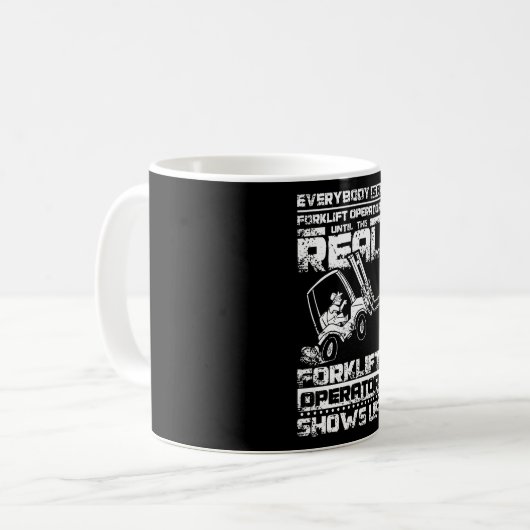 Funny Forklift Operator Koffiemok (Voorkant links)