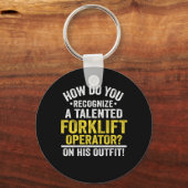 Funny Forklift Operator Quote Gift Idee Sleutelhanger (Voorkant)
