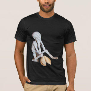 Funny Fortune Cookie Skeleton Skull T-shirt