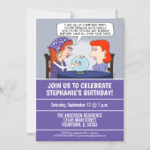 Funny Fortune Teller Birthday Party Magnetische Uitnodiging (Voorkant)