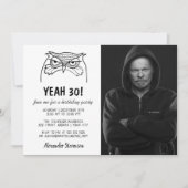 Funny Foto 30th Birthday Kaart (Voorkant)