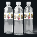 Funny Foto 30th Birthday Waterfles Etiket<br><div class="desc">Eenvoudig modern 30th Birthday Foto Black Gold-ontwerp. U kunt foto gemakkelijk veranderen, en als u op Klik gaat om verder aan te passen kunt u het Pet van de Dagen van de Verjaardag bewegen aangezien het voor u werkt. Overeenkomende producten zijn te vinden in het 30e Collectie op de geboorte....</div>